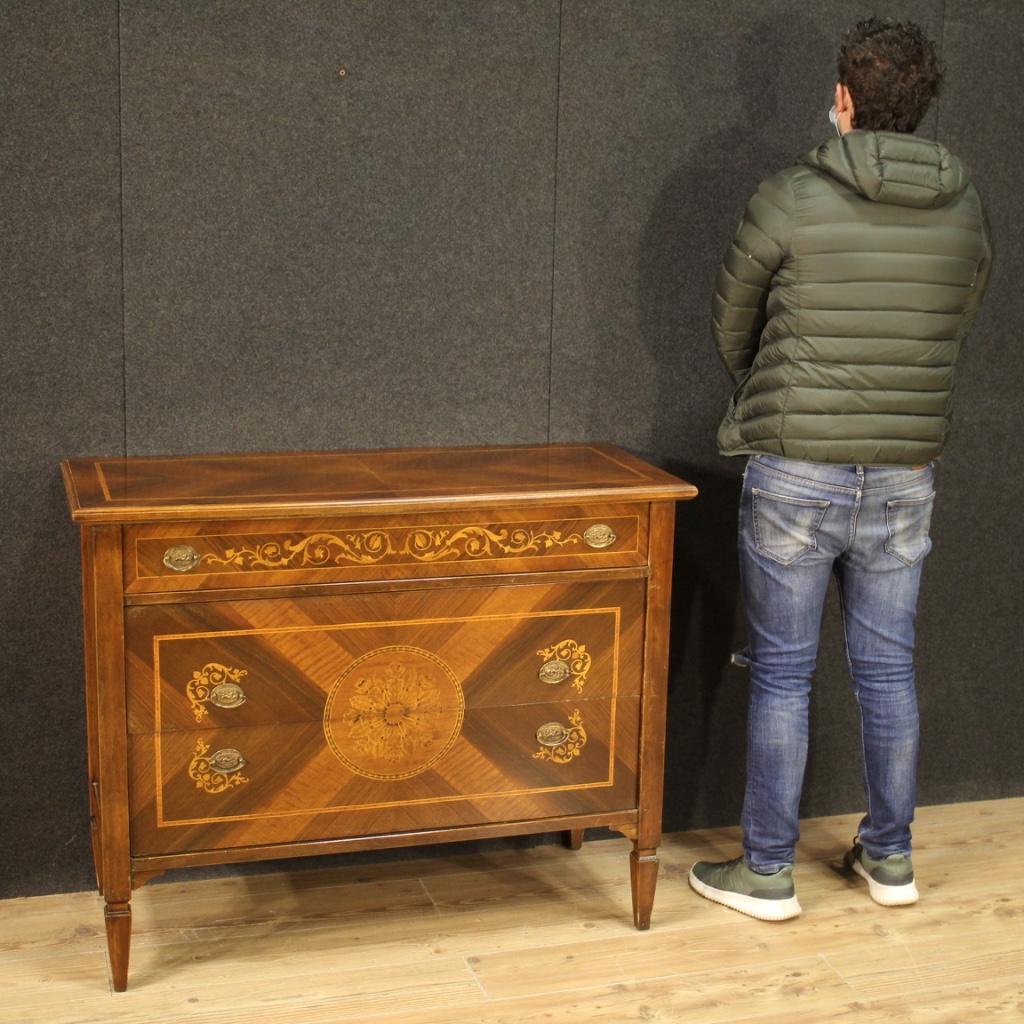 20th Century Inlaid Wood Italian Louis XVI Style Dresser, 1970 9