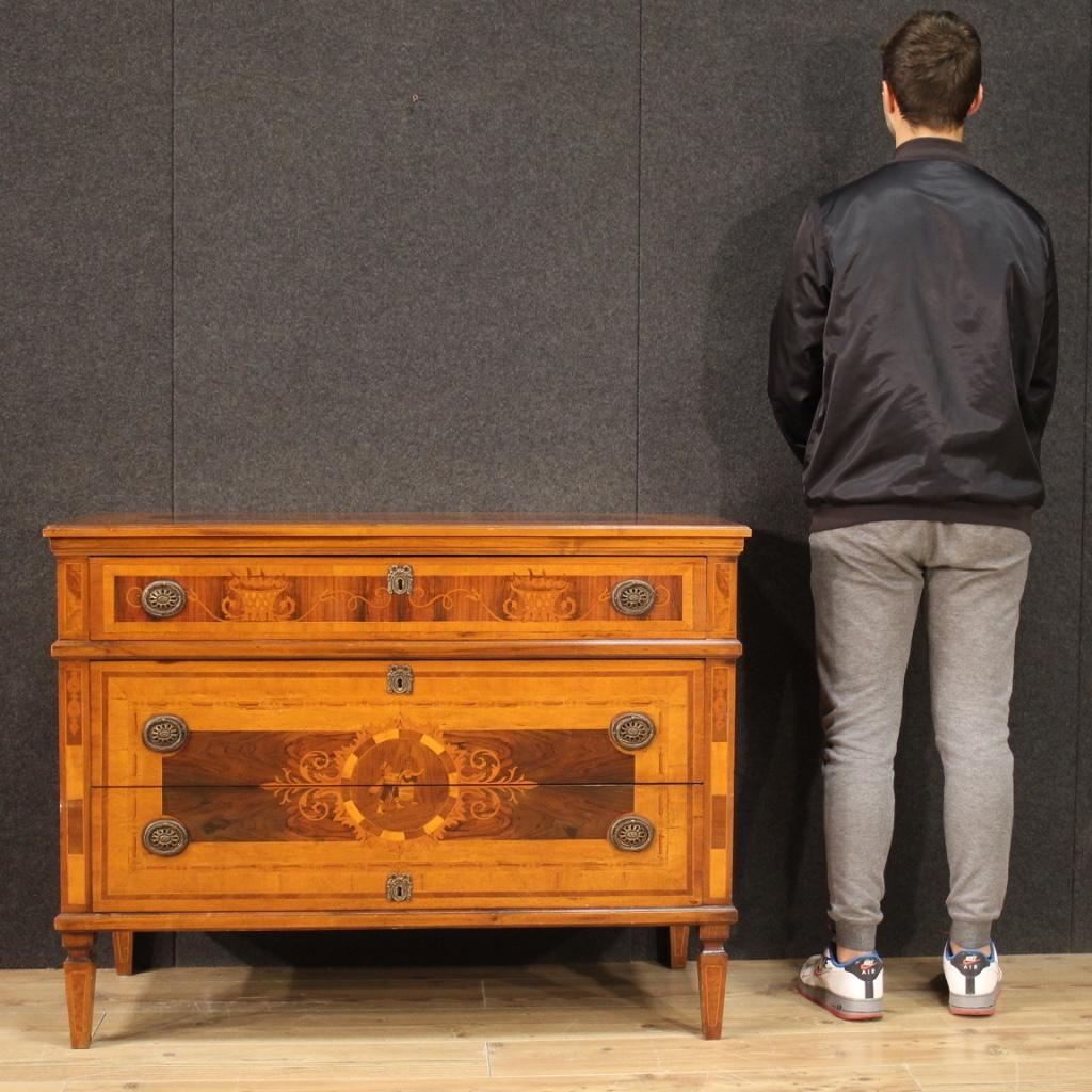20th Century Inlaid Wood Italian Louis XVI Style Dresser, 1970 9