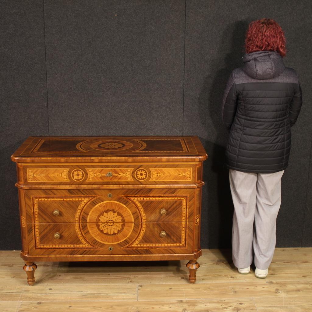 20th Century Inlaid Wood Italian Louis XVI Style Dresser, 1970 1