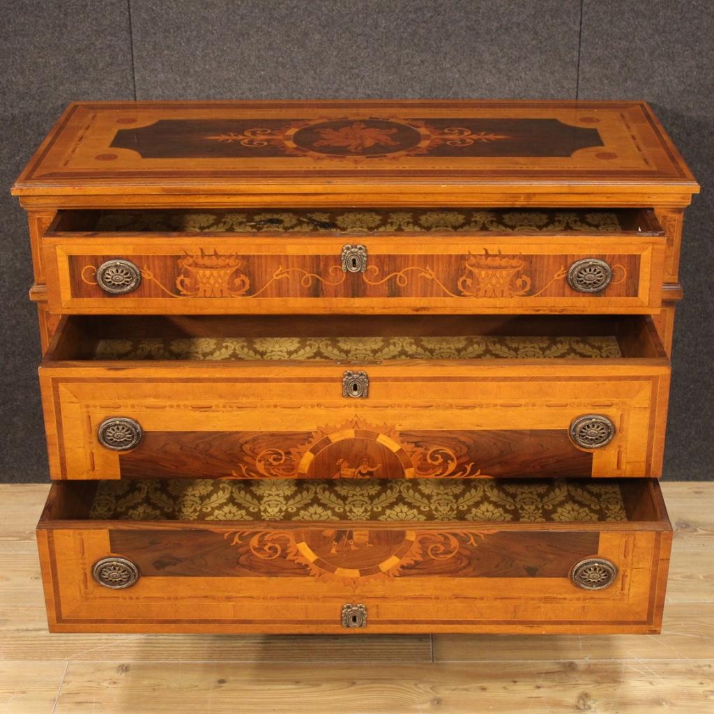 20th Century Inlaid Wood Italian Louis XVI Style Dresser, 1970 5