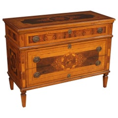 20th Century Inlaid Wood Italian Louis XVI Style Dresser, 1970