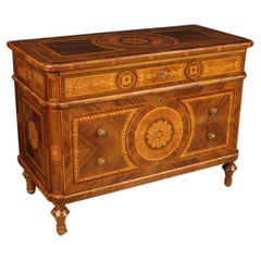 20th Century Inlaid Wood Italian Louis XVI Style Dresser, 1970