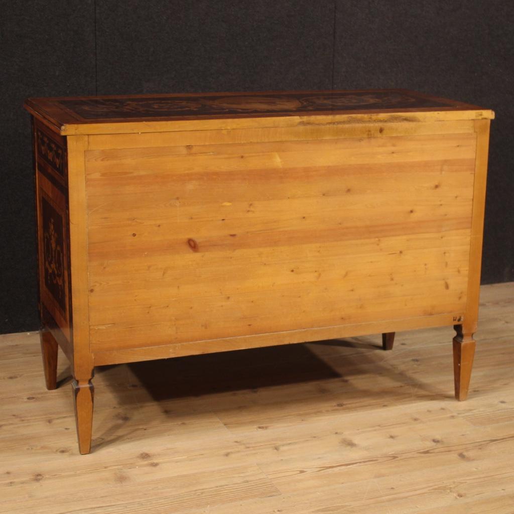 20th Century Inlaid Wood Italian Louis XVI Style Dresser Commode, 1960 5