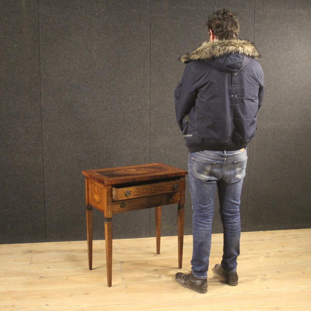 20th Century Inlaid Wood Italian Louis XVI Style Side Table, 1950 6