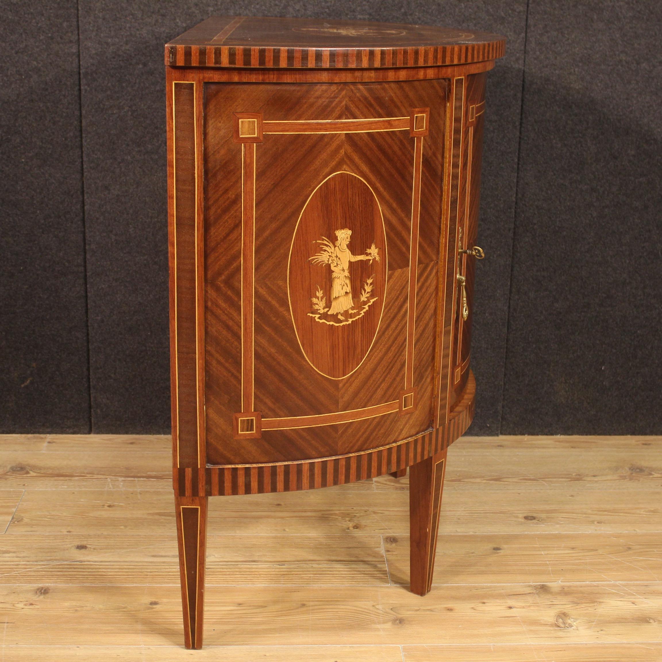 20th Century Inlaid Wood Italian Louis XVI Style Sideboard, 1960 6