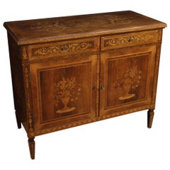 20th Century Inlaid Wood Italian Louis XVI Style Sideboard, 1960