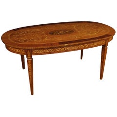 20th Century Inlaid Wood Italian Louis XVI Style Table, 1960