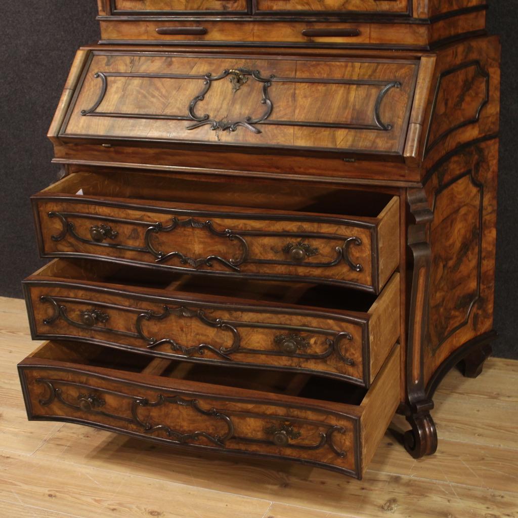20th Century Inlaid Wood Lombard Trumeau Desk, 1950 For Sale 5