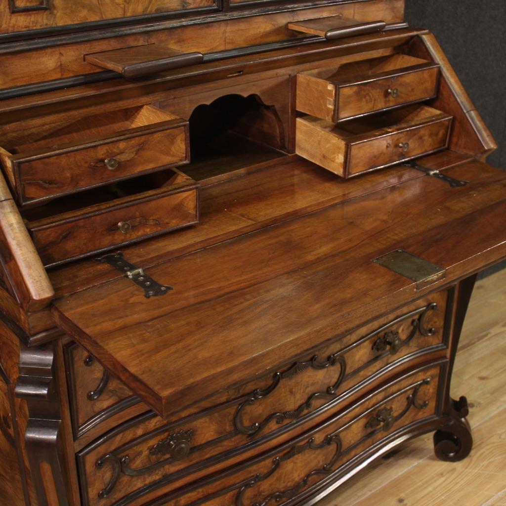 20th Century Inlaid Wood Lombard Trumeau Desk, 1950 For Sale 1