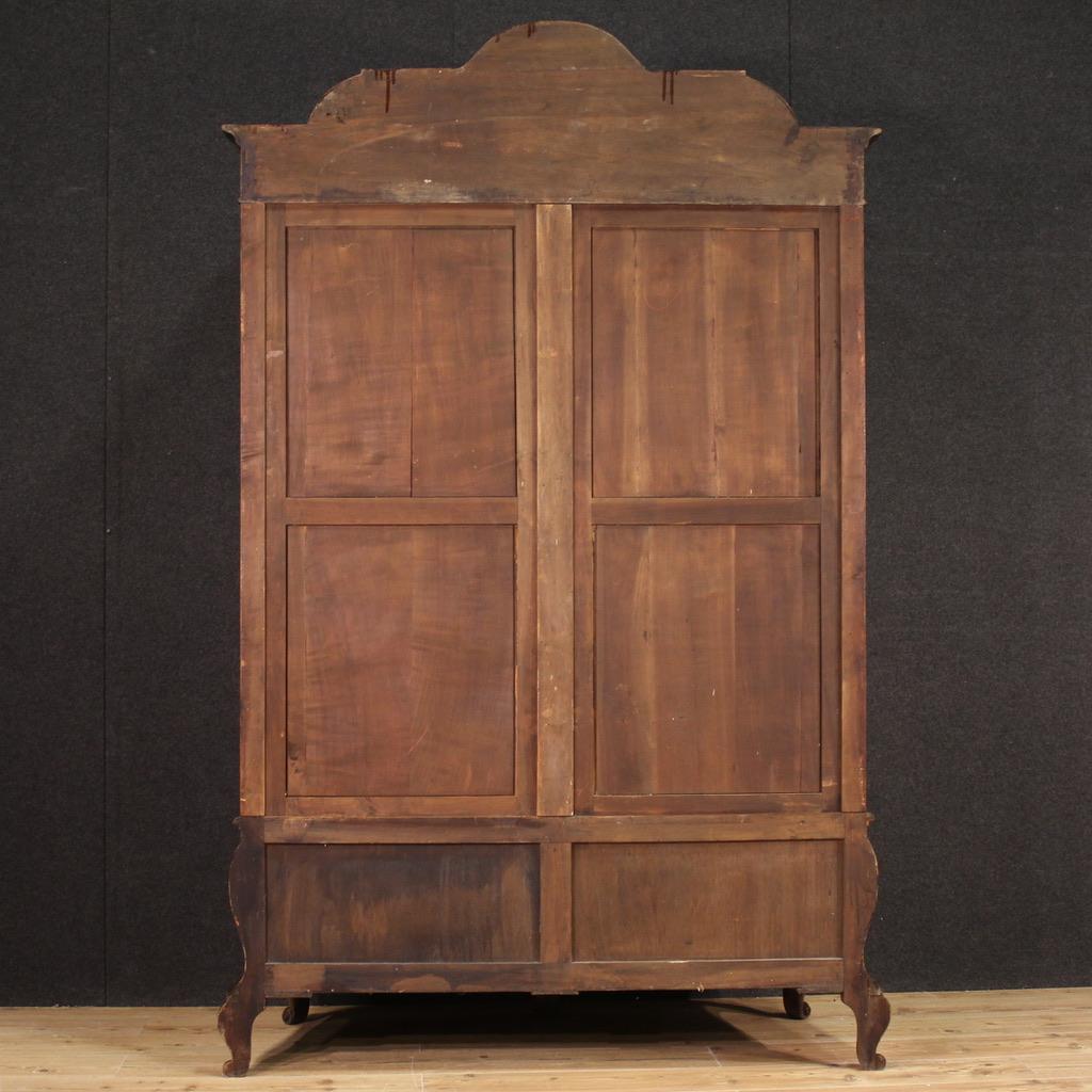 Mid-20th Century 20th Century Inlaid Wood Louis XV Style Wardrobe, 1950 in vendita