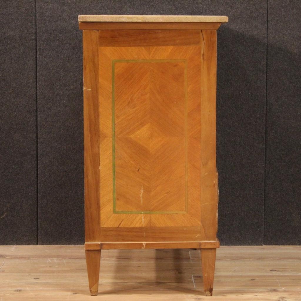20th Century Inlaid Wood Louis XVI Style French Chest of Drawers, 1950 For Sale 6