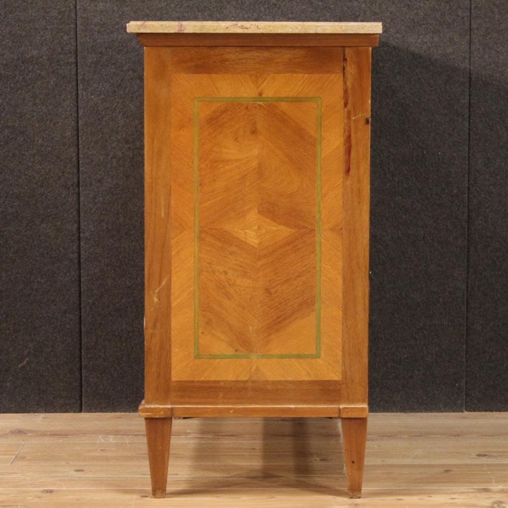 20th Century Inlaid Wood Louis XVI Style French Chest of Drawers, 1950 For Sale 7