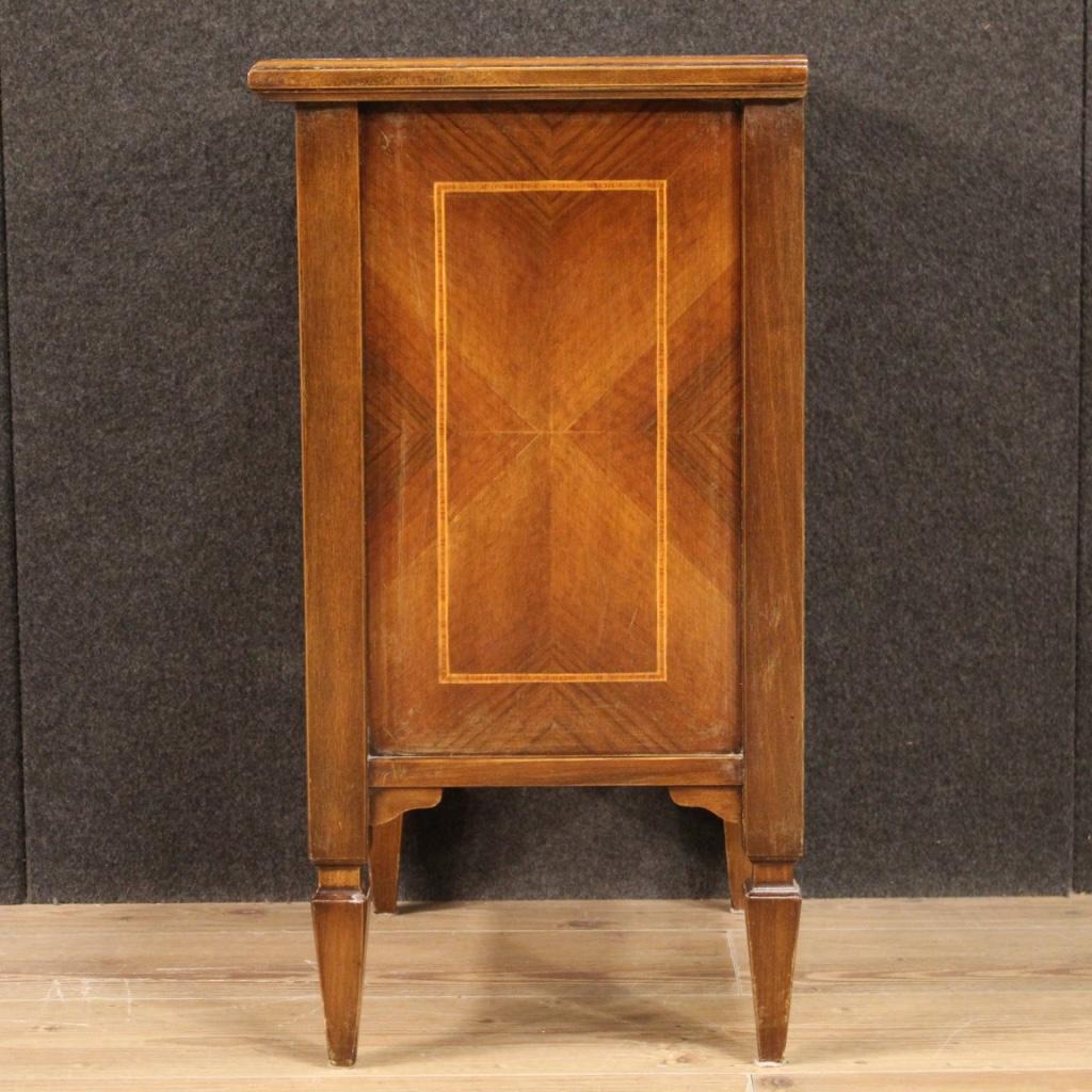 20th Century Inlaid Wood Louis XVI Style Italian Bedside Table, 1970 For Sale 5