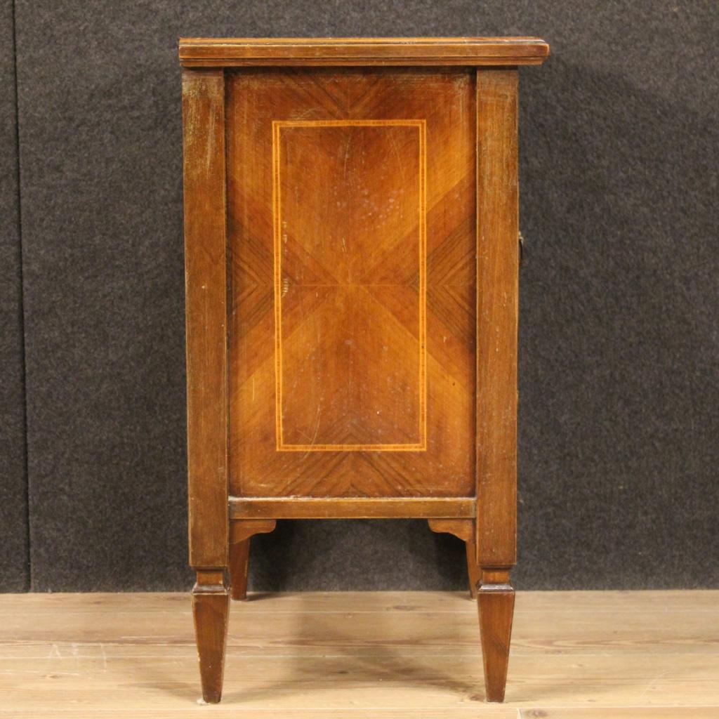 20th Century Inlaid Wood Louis XVI Style Italian Bedside Table, 1970 For Sale 6