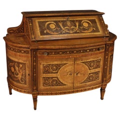 Used 20th Century Inlaid Wood Louis XVI Style Italian Bureau Desk, 1960s