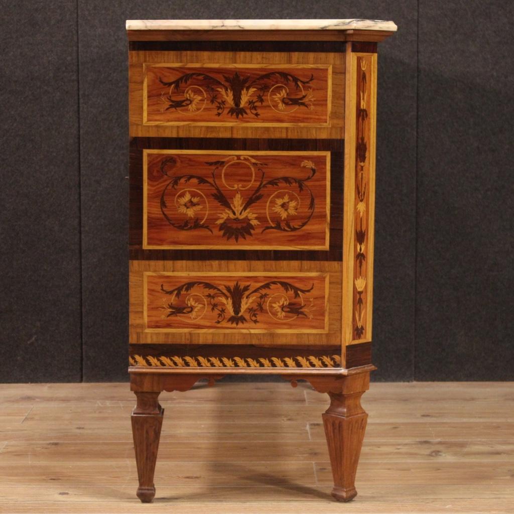 20th Century Inlaid Wood Louis XVI Style Italian Chest of Drawers, 1960 6