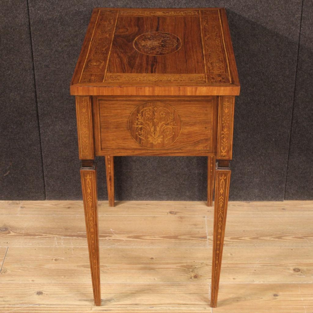 20th Century Inlaid Wood Louis XVI Style Italian Coffee Table, 1950 7