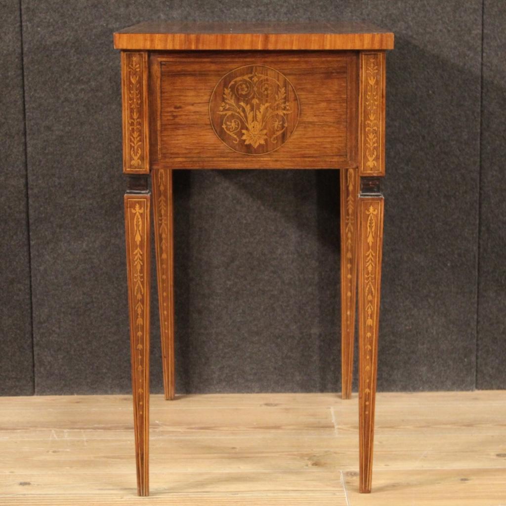 20th Century Inlaid Wood Louis XVI Style Italian Coffee Table, 1950 4