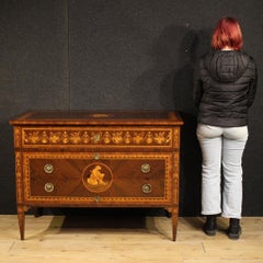 20th Century Inlaid Wood Louis XVI Style Italian Commode, 1950s