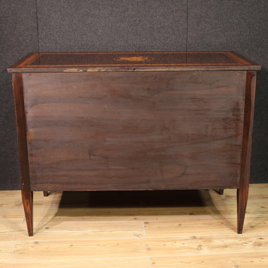 20th Century Inlaid Wood Louis XVI Style Italian Commode, 1950 in vendita 3