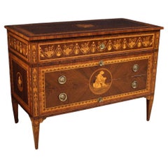 20th Century Inlaid Wood Louis XVI Style Italian Commode, 1950s