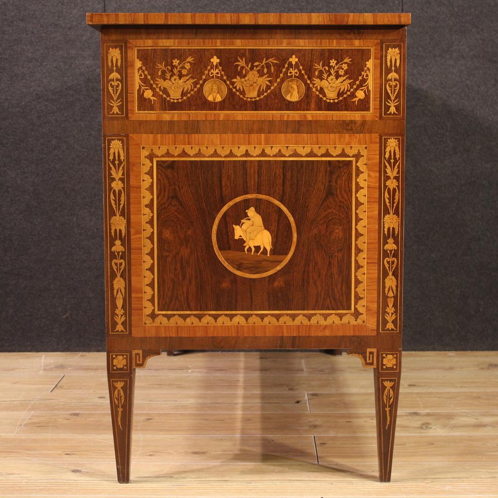 20th Century Inlaid Wood Louis XVI Style Italian Commode, 1960 For Sale 2