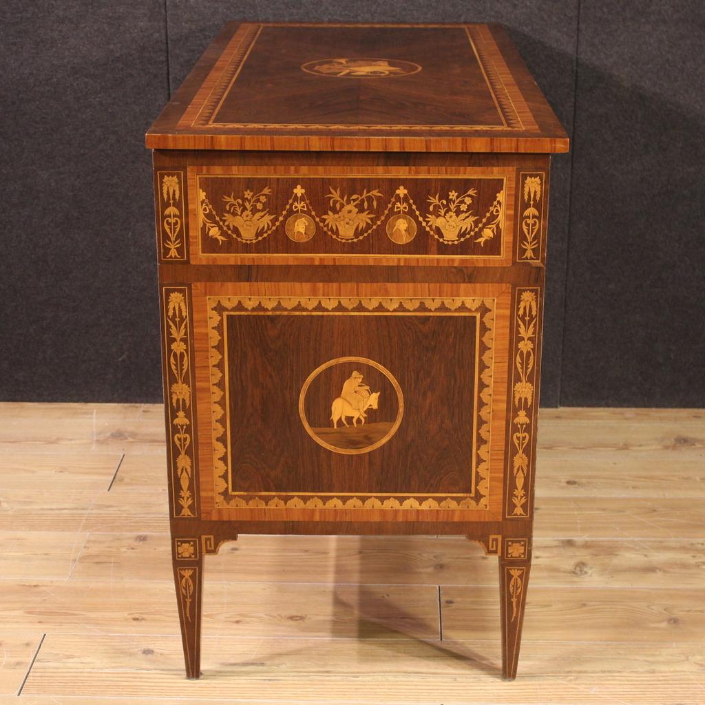 20th Century Inlaid Wood Louis XVI Style Italian Commode, 1960 For Sale 4