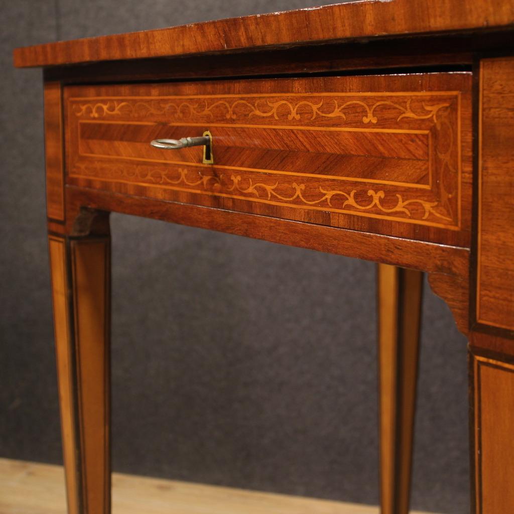 20th Century Inlaid Wood Louis XVI Style Italian Side Table, 1950 For Sale 6