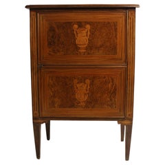 Vintage Louis XVI style French side Commode, French Commode in Walnut 