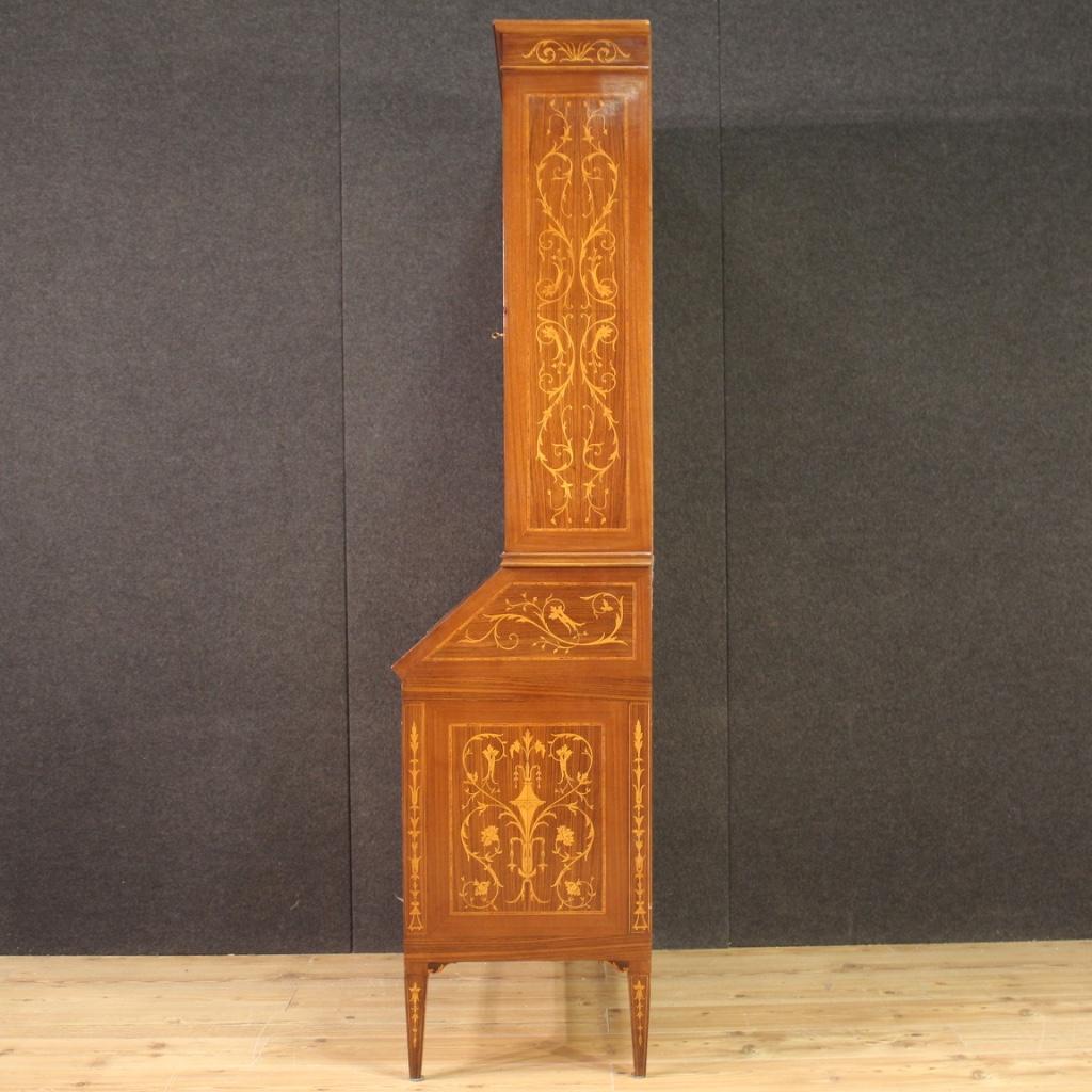 20th Century Inlaid Wood Louis XVI Style Italian Trumeau Desk, 1970 7