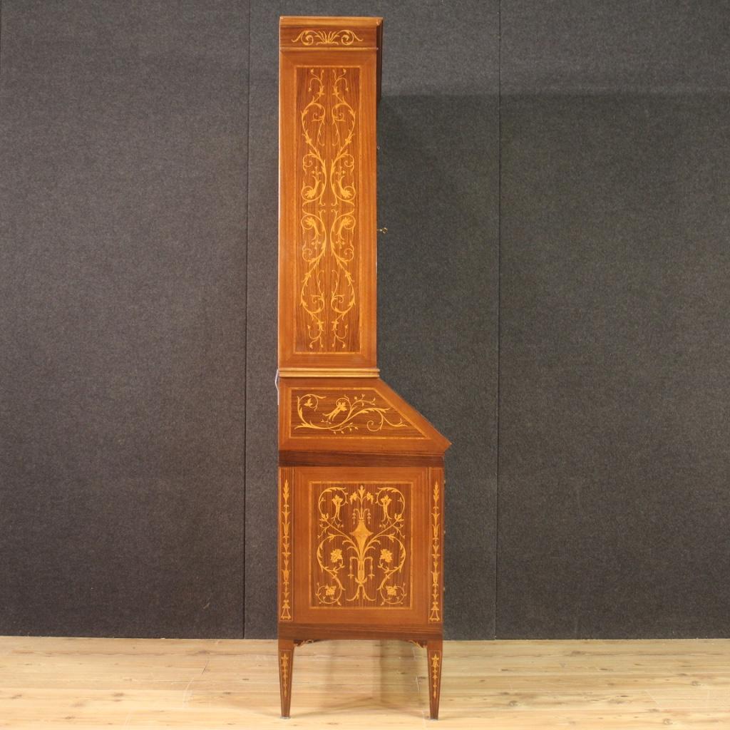 20th Century Inlaid Wood Louis XVI Style Italian Trumeau Desk, 1970 5