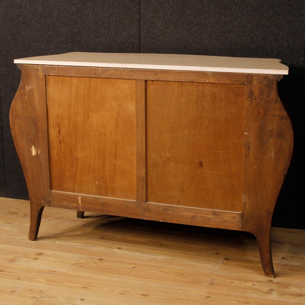20th Century Inlaid Wood Marble Top Italian Dresser, 1950 3