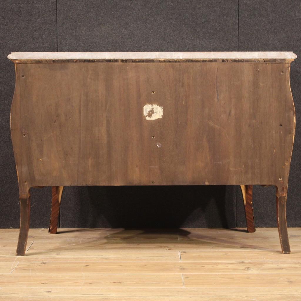 commode française de style Louis XV en bois marqueté du 20e siècle, 1960 en vente 1