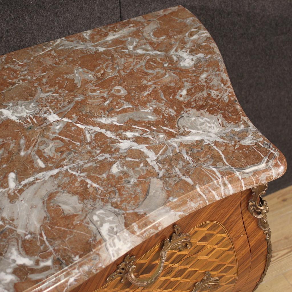 commode française de style Louis XV en bois marqueté du 20e siècle, 1960 en vente 3