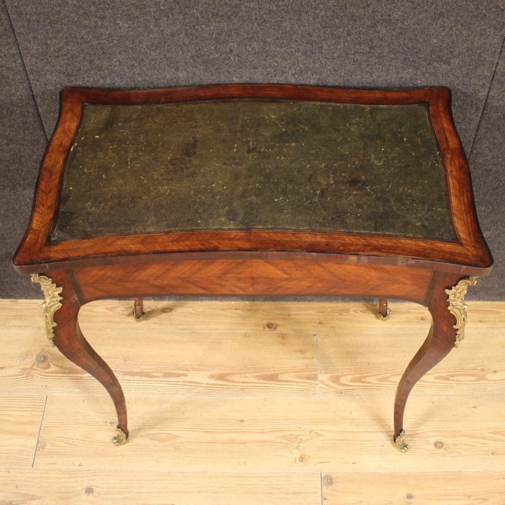 20th Century Inlaid Wood Napoleon III Style French Writing Table, 1920 For Sale 6