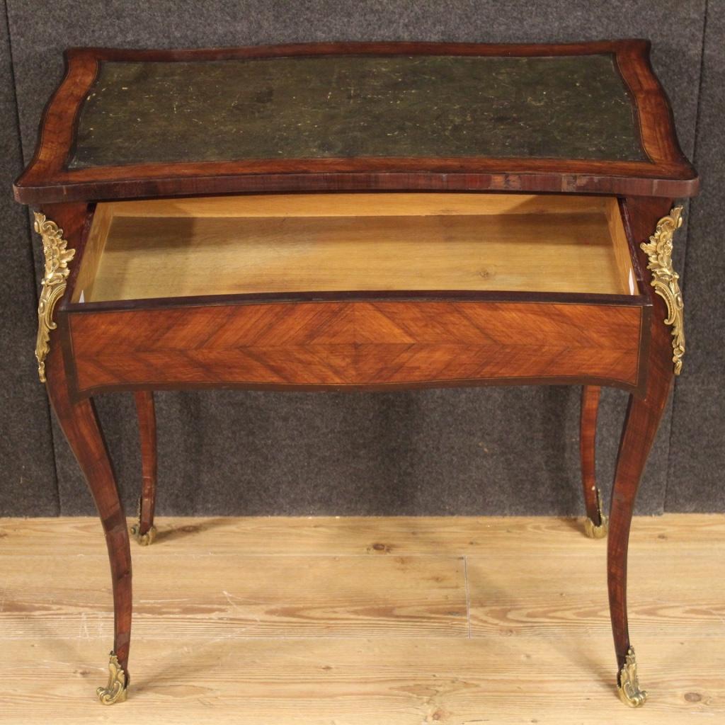 20th Century Inlaid Wood Napoleon III Style French Writing Table, 1920 For Sale 2