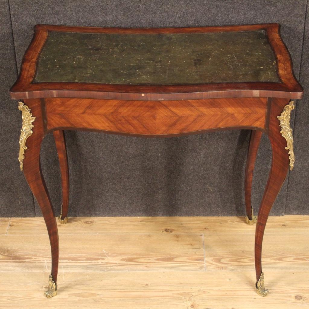 20th Century Inlaid Wood Napoleon III Style French Writing Table, 1920 For Sale 4