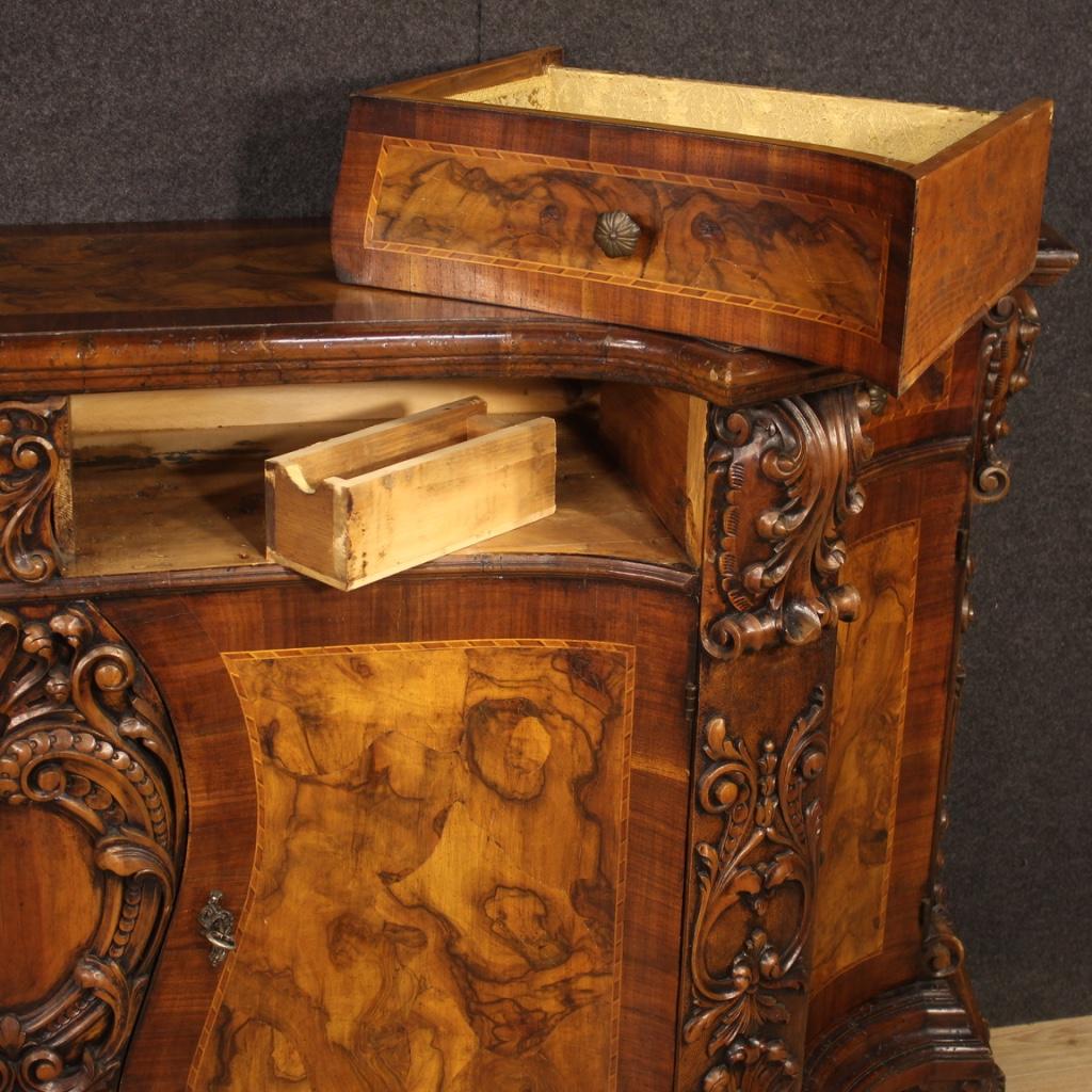 20th Century Inlaid Wood Renaissance Style Italian Sideboard, 1950 9