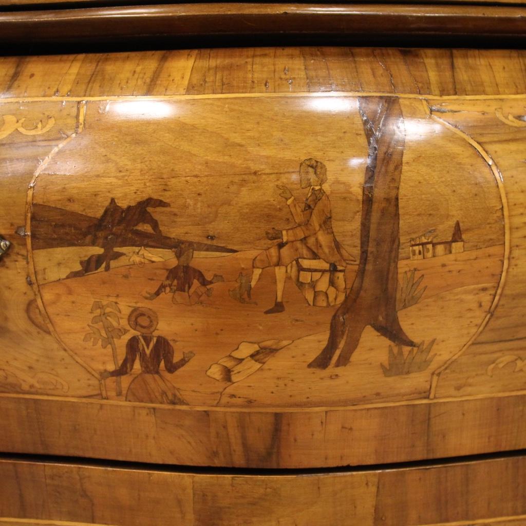 Italian 20th Century Inlaid Wood Venetian Dresser, 1950