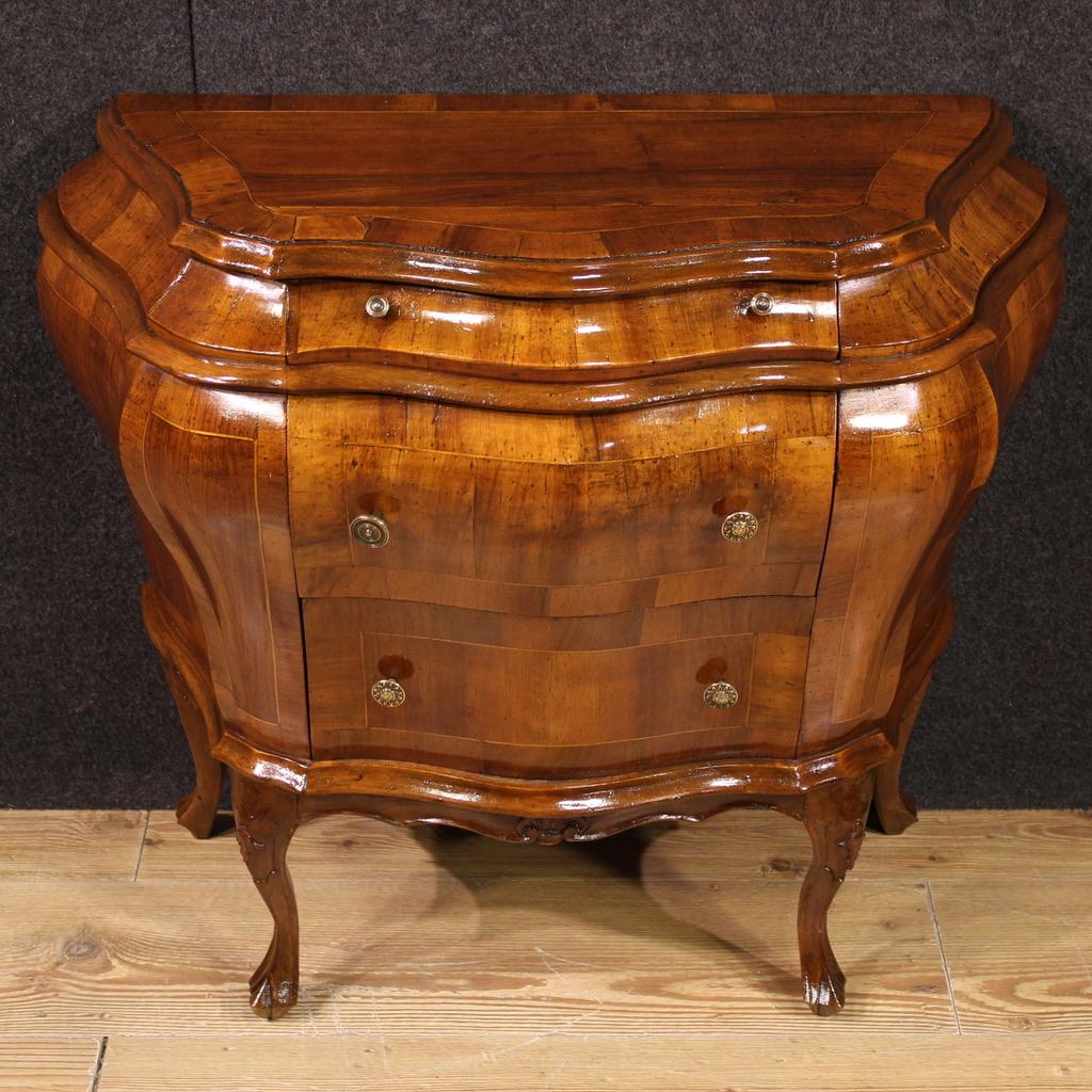Italiano Comò veneziano in legno intarsiato del XX secolo, 1950 in vendita