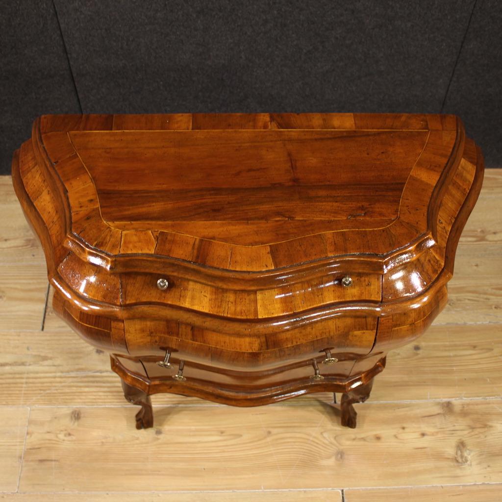 Comò veneziano in legno intarsiato del XX secolo, 1950 in vendita 1
