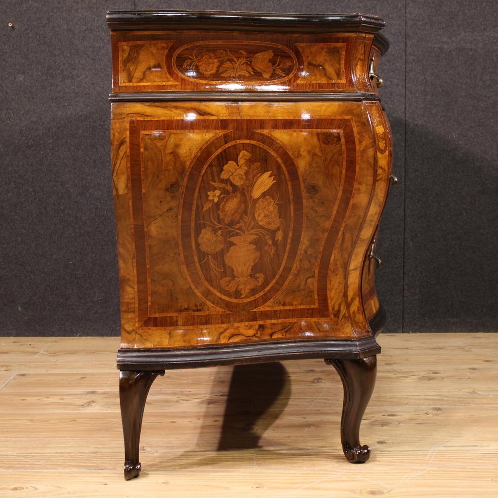 20th Century Inlaid Wood Venetian Lombard Chest Of Drawers, 1940 en vente 2