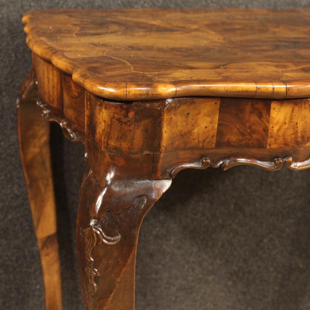 20th Century Inlaid Wood Venetian Side Table, 1960 In Good Condition In Vicoforte, Piedmont