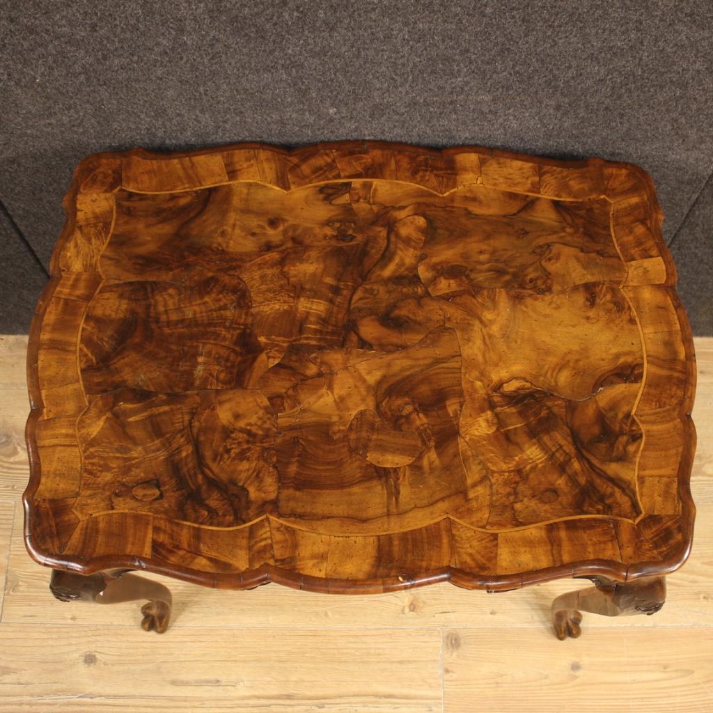 20th Century Inlaid Wood Venetian Side Table, 1960 5