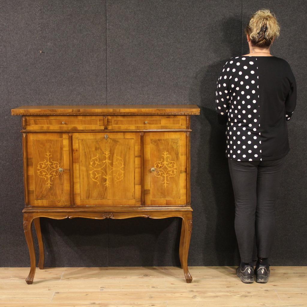 Italian 20th Century Inlaid Wood Venetian Sideboard, 1960s For Sale