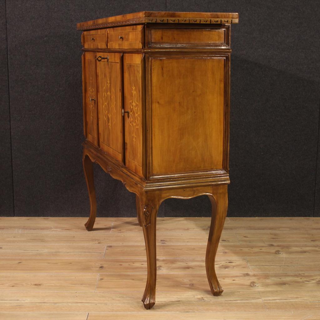 20th Century Inlaid Wood Venetian Sideboard, 1960s For Sale 1