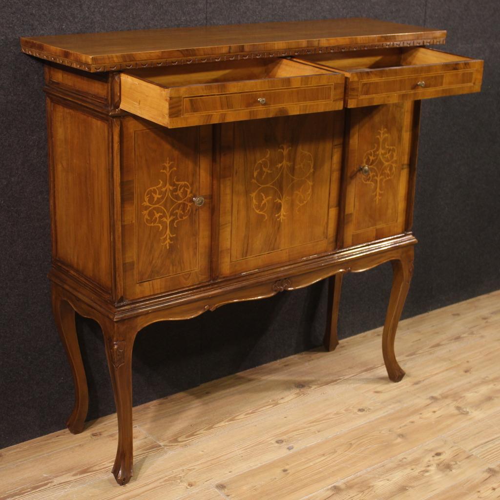 20th Century Inlaid Wood Venetian Sideboard, 1960s For Sale 4
