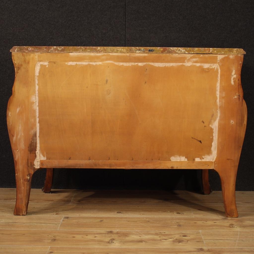 20th Century Inlaid Wood with Marble-Top French Dresser, 1960 7