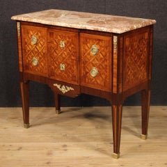 20th Century Inlaid Wood with Marble Top French Louis XVI Style Dresser, 1960