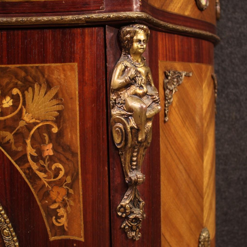 20th Century Inlaid Wood with Marble-Top French Napoleon III Style Sideboard 2